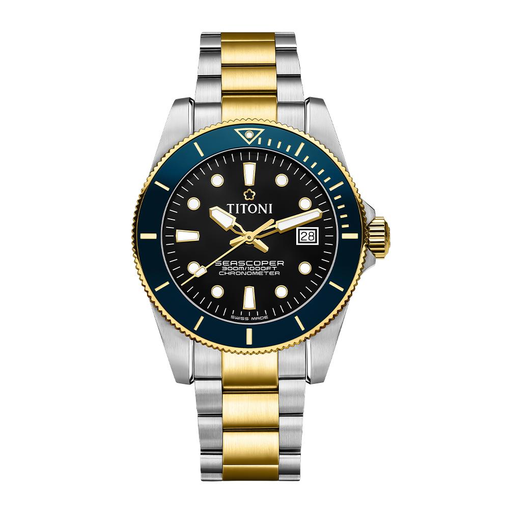 TITONI 梅花錶海洋探索SEASCOPER 83600S-BK-256|寶島鐘錶