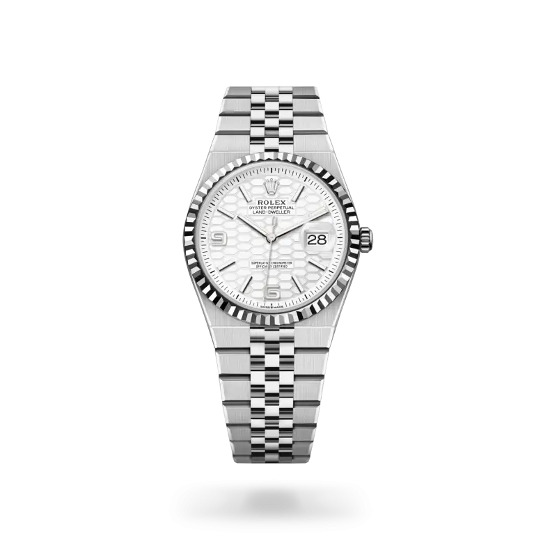 Rolex Land-Dweller 36腕錶白色黃金鋼(蠔式鋼與白色黃金的組合)款,M127234-0001- 寶島鐘錶