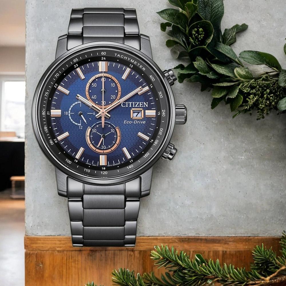 台湾産　ゲンゴロウ3　38mm CITIZEN 星辰CHRONOGRAPH 運動錶CA0845-83L|寶島鐘錶