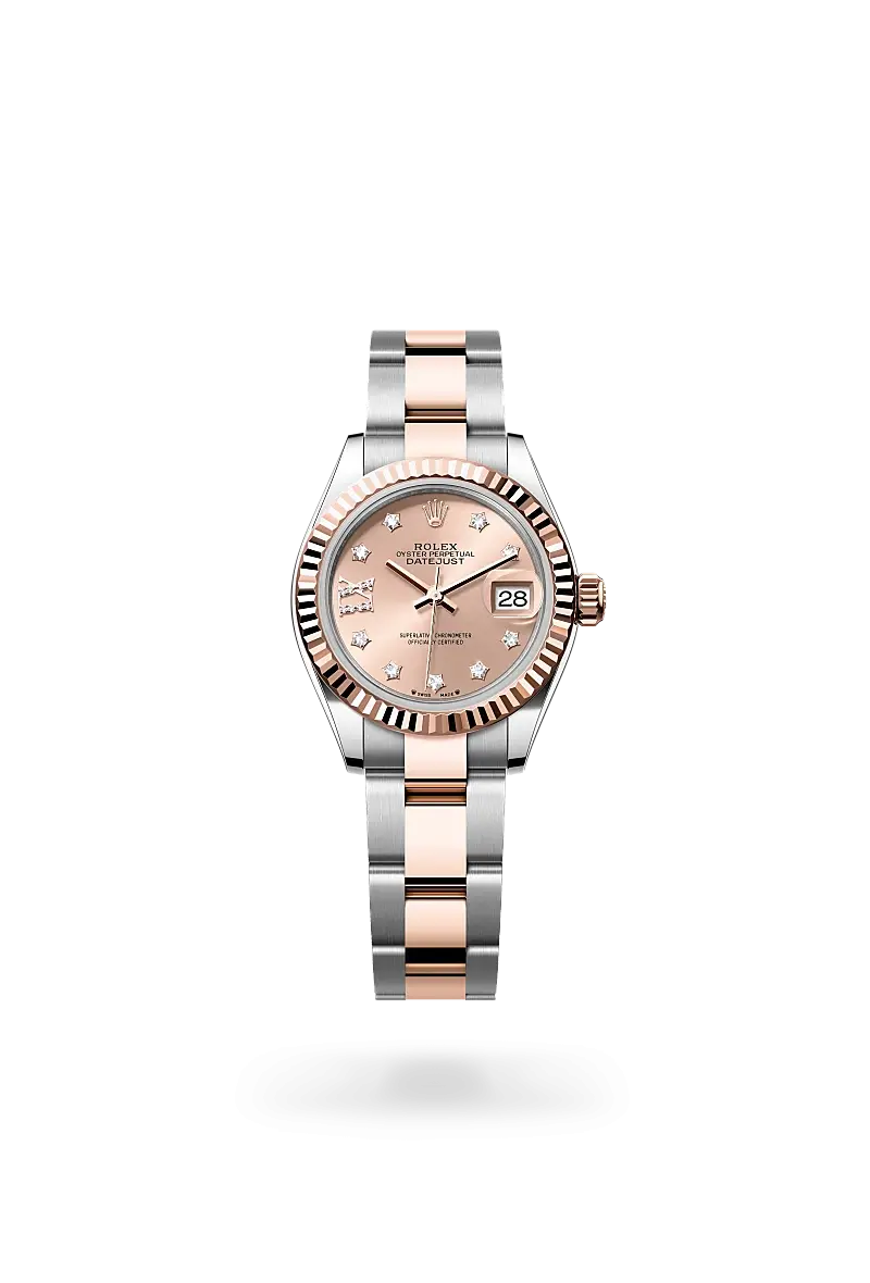 Rolex Lady-Datejust 蠔式，28毫米，永恒玫瑰金及蠔式鋼
