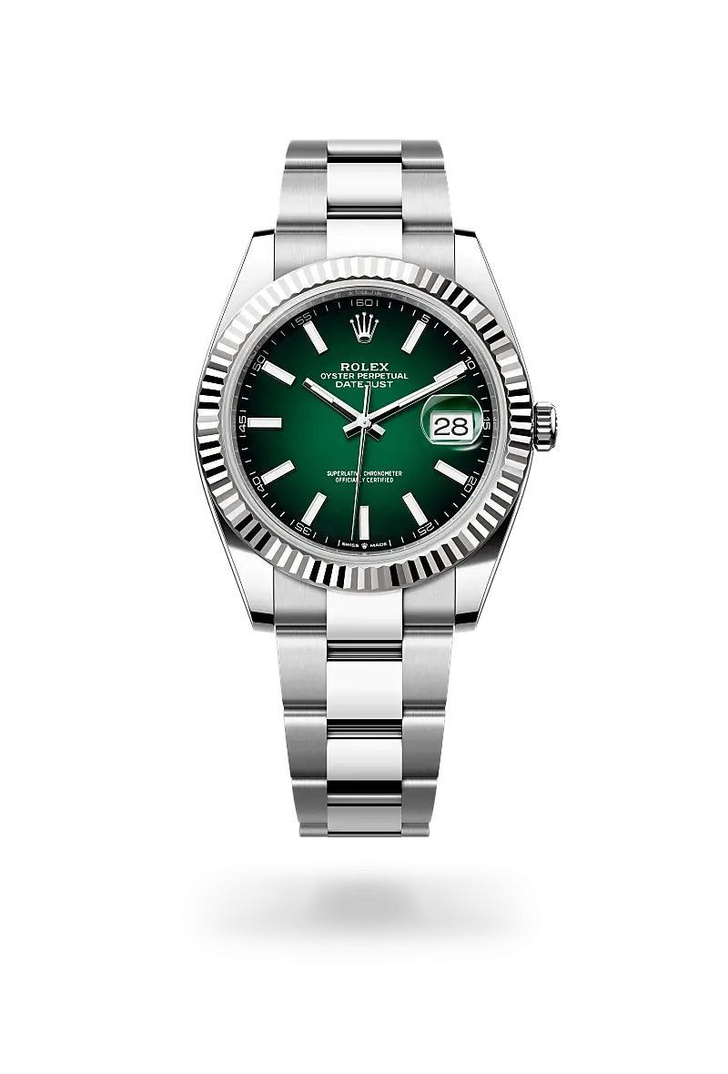 Rolex Datejust 41 蠔式，41毫米，白色黃金及蠔式鋼
