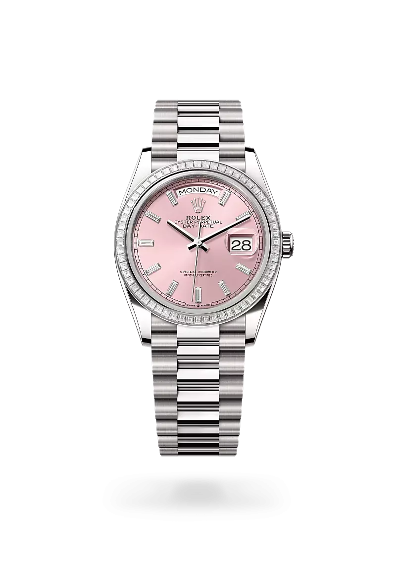 Rolex Day-Date 36 蠔式,36毫米,鑽石及白色黃金