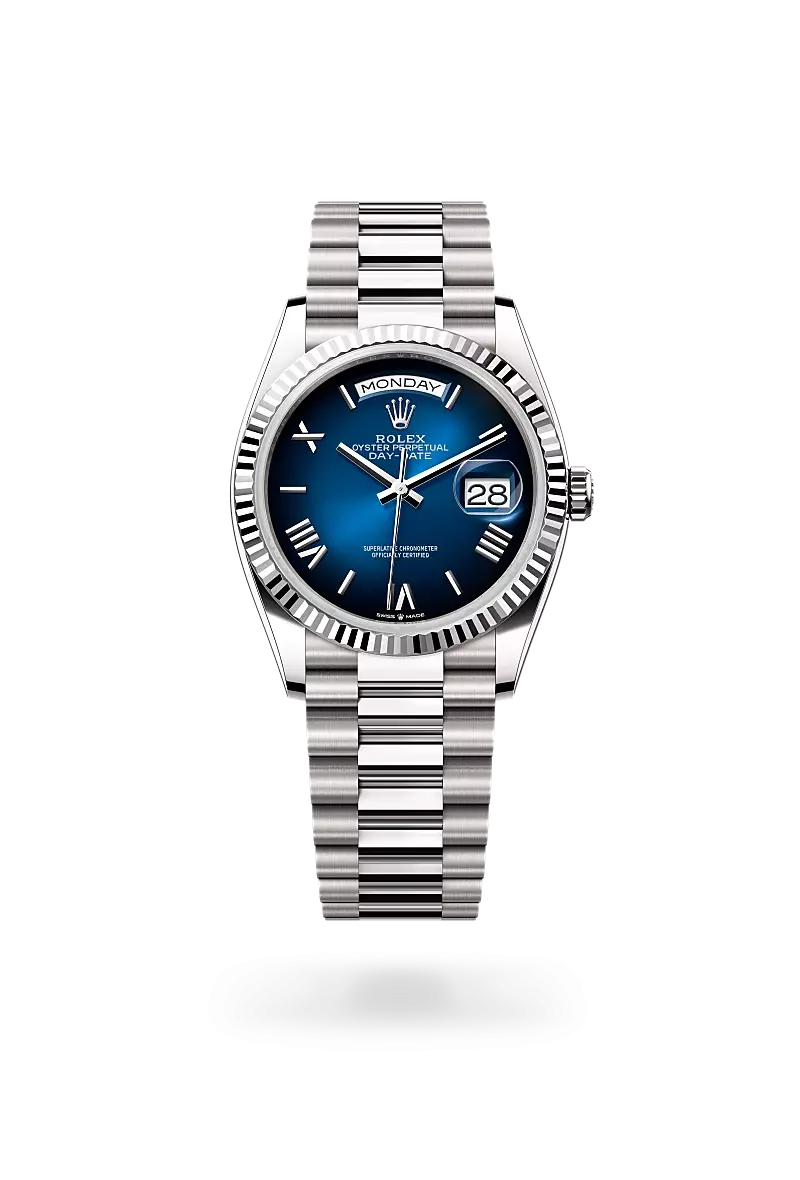 Rolex Day-Date 36 蠔式,36毫米,白色黃金