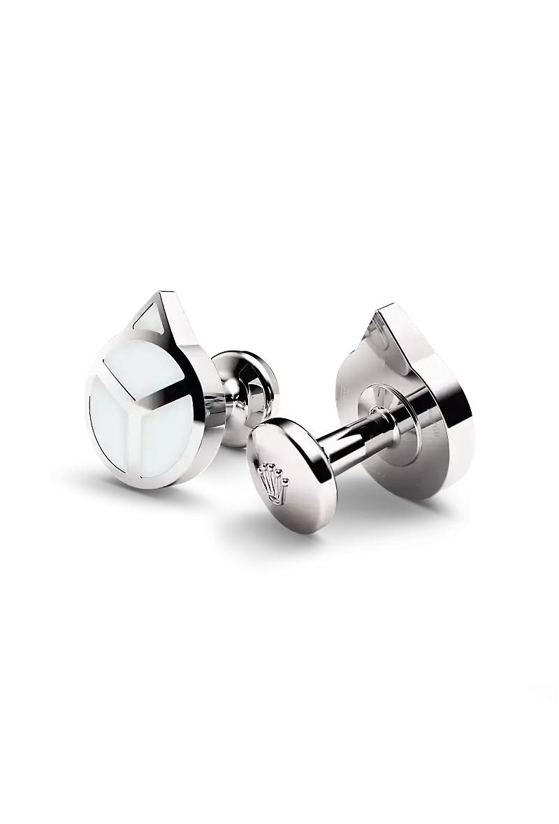 Rolex 「指針」袖扣 白色黃金及夜光物料